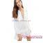 2016 new fashion White Lace up Beach pop up swim cover up women