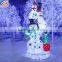 2015 quiet visualization snowman sculpture led light for garden decoration