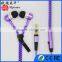 Hot 2016 fashion design noise cancelling stereo zipper earphone
