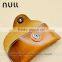 brown color portable genuine leather glasses case with buckle
