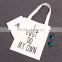 Fashionable canvas tote bag shopping bag with logo printed