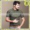 Men's 100%cotton solid color short sleeve slim army combat shirt