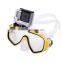scuba diving equiptment diving mask with built-in Gopro camera mount