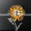 Newest design custom crystal glass flower model