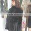wholesale short style black real rex rabbit fur coat