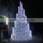 Декоративные светильники на Новогоднюю ёлку с LED лампочками в железной рамке