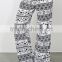 Casual women custom long pants skirt, floral prosper boder print plus size palazzo pants - SYK15285