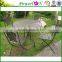 Hot Selling Antique Vintage Design 3 Pcs Folding Table Chair Garden Patio Set For Home Garden