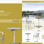 Cast aluminum furniture modern style dining chair set outdoor dining chair set
