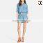 2015 fashion summer latest dress designs for ladies in denim fabricJXH304