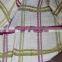 Modern curtain design square linen mixed curtain fabric for ready curtains