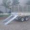 Tandem tipping trailers