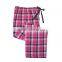 Wholesale OEM mens/womens/Ladies/kids Elastic Drawstring Waist yarn dyed Plaid flannel Pajama Pants