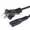 2-Prong AC Power Cord Cable Plug Male with female ac power plug 10 to 15A 110 to 125V