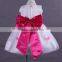 2015 flower printed sleeveless Princess dress summer hot sale  new girls party wear dress for children