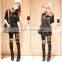 Women Lady Punk Hole Ripped Slit Split Leggings Party Gothic Pants