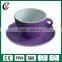 Wholesale customized ceramic coffee cup and saucer set, glazed stoneware cup for coffee