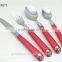 Funny Colorful Plastic Handle Stainless Steel Cutlery Set KX-P077