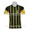 Black yellow soccer jersey for men sportswear with football jersey patches