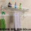 Space aluminum single double bathroom racks kitchen shelf with towel bar hook pendant(B-0276)