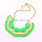 Top Quality Acrylic Multicolor Choker Vintage Pendant Statement Necklace Women Fashion Necklaces for Women 2014