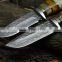 Doshower damascus hunting knife with promotional gift of eagle wood prices