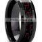 Men's 8mm Tungsten Carbide Ring Wedding Engagement Band Matte Brushed Finish Lines