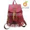 Wholesale Stock Faux Suede Leather Fringe Tassel Backpacks