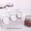 6pcs Clear Square Glass Jar Set in a Silver Rack