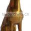 brass dog sculpture