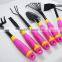 Pink 6 Piece Garden Tool Set - Trowel, Rake, Cultivator, Rakes & More! GIFT SET