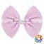 Seersucker Ribbon Cheer Bows 5" x 4.5 " 100% cotton seersucker hair bow Sewn grosgrain boutique hair bow for girls