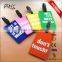 Customized Pvc Luggage Tag Promotional OEM Silicone Luggage Tags for Travel