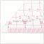 Kearing flexible plastic 1/4 triangle scale rulers for measure Built-in calibration for Engineering surveying#8514
