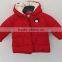 2016 baby girl red faux fur collar cotton padded for winter