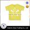 High fashion short sleeve o-neck yellow kids solid t-shirts