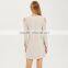 Belted cold shoulder long sleeve coat style blazer dress for women