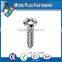Made in Taiwan Cross Recessed Pan Head Self Tapping Screw DIN 7981 Pozi Drive or Phillips Drive Steel or Stainless Steel