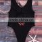 B22117A Women embroidered swimwear Sexy mesh one-piece bikini Swimsuit