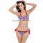Strappy Multicolor Hand Woven Print Bandage Beach Hot Sexy Bikini