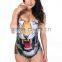 3D Digital Printed Women's Tiger Head Pattern Elastic Swimwear
