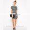 2015 women Latest Fashion dress New look dog tooth print dress