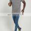 OEM design men gray quick drying 100% polyrster round neck short running t shirts training wear top