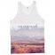 Custom womens fitness dri fit sublimated printed workout tank tops