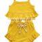 Toddler Vest Top Shorts Little Girl Outfit sets Ribbed Two Piece Set