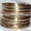 Brass Metal Strip Bangle Set Of Five 13701