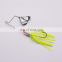 Wholesale Buzz Fishing Lure Spinner Bait Metal Spoons Jig Head with Blades Hooks Colorful Rubber-skirt Wobblers 12g Swimbait