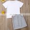 2020 hot sale fashion, new style summer infant Kid Girls Fashion T shirt+Shorts skirt Girls Outfits clothing set/