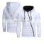 Clothing manufacturers wholesale custom men's casual sports hooded sweater zipper cardigan asymmetric splicing jacket