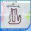 Funny colorful cat shape metal shape clips